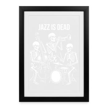 Conception du groupe squelette Dead Jazz - Affiche encadrée (27 × 37 cm) - noir - Devant