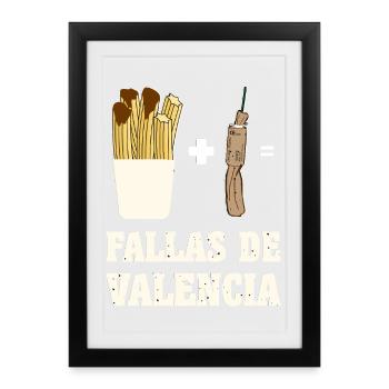 Fallas Pyro Chorrus - Framed poster (27 × 37 cm) - black - Front