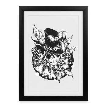 vaudou - Affiche encadrée (27 × 37 cm) - noir - Devant