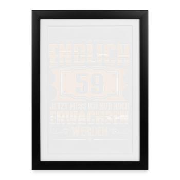 59e anniversaire - Affiche encadrée (27 × 37 cm) - noir - Devant
