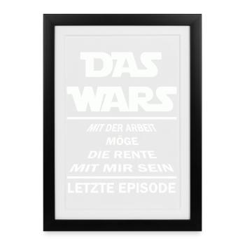 dicton sur les pensions - Affiche encadrée (27 × 37 cm) - noir - Devant