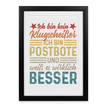 Postman - Je ne suis pas un petit malin - Affiche encadrée (27 × 37 cm) - noir - Devant