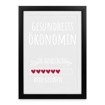 Gesundheitsökonomin Student Beruf Ausbildung - Gerahmtes Poster (27 × 37 cm) - Schwarz - Vorne