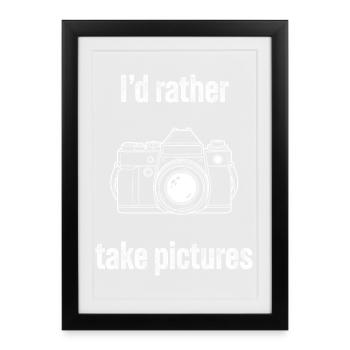 Funny Photography Pun Camera Lover Gift Design - Framed poster (27 × 37 cm) - black - Front
