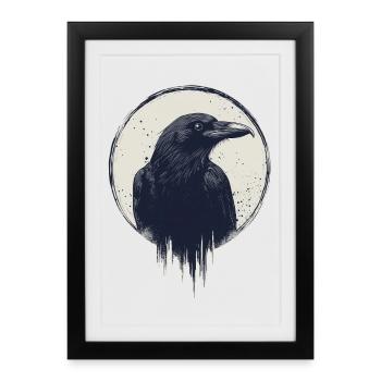 Raven - Framed poster (27 × 37 cm) - black - Front