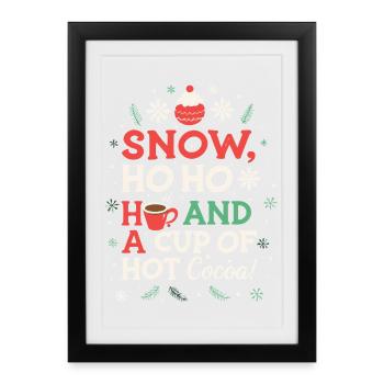 Christmas Hot Cocoa Ho Ho Ho - Framed poster (27 × 37 cm) - black - Front