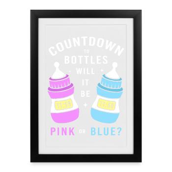 Sexe Révélation Nouvel An - Affiche encadrée (27 × 37 cm) - noir - Devant