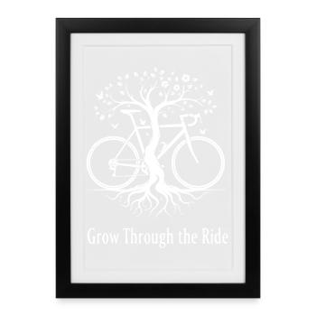 Grow Through the Ride Tree - Framed poster (27 × 37 cm) - black - Front