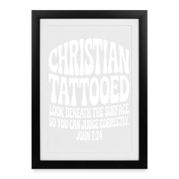 Christian Tattooed Look Beneath - Framed poster (27 × 37 cm) - black - Front