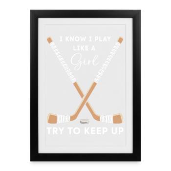 Para hockey sur glace handicap - Affiche encadrée (27 × 37 cm) - noir - Devant