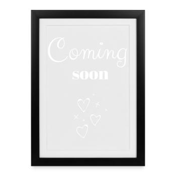 Coming Soon Hearts Handwritten - Framed poster (27 × 37 cm) - black - Front