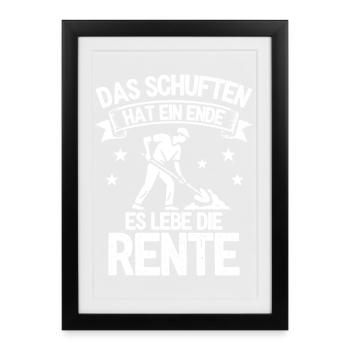 The toiling has come to an end. Long live the pension - Framed poster (27 × 37 cm) - black - Front