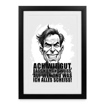 Oh how good that no one knows what I'm looking for... - Framed poster (27 × 37 cm) - black - Front