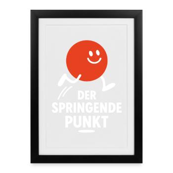 Le but : jeu de mots drôle - Affiche encadrée (27 × 37 cm) - noir - Devant