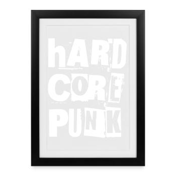 Hardcore Punk Distressed Typography - Framed poster (27 × 37 cm) - black - Front