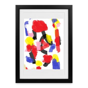 Colorful abstract pattern - Framed poster (27 × 37 cm) - black - Front