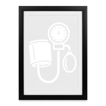 Blood Pressure Monitor Icon Medicine Care - Framed poster (27 × 37 cm) - black - Front