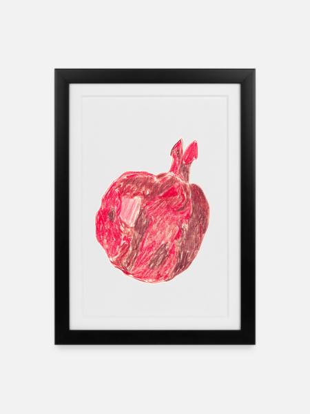 pomegranate - Framed poster (27 × 37 cm) - black