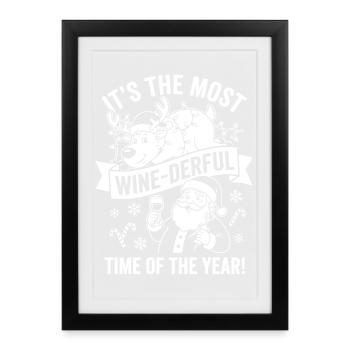 It's the Most Wine-derful Time - Framed poster (27 × 37 cm) - black - Front
