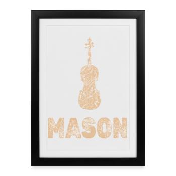 Cadeau pour Mason - Affiche encadrée (27 × 37 cm) - noir - Devant