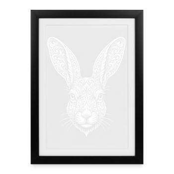 Hare - Framed poster (27 × 37 cm) - black - Front