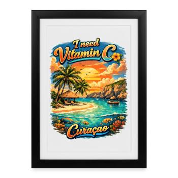 Vitamin C Curaçao - Framed poster (27 × 37 cm) - black - Front