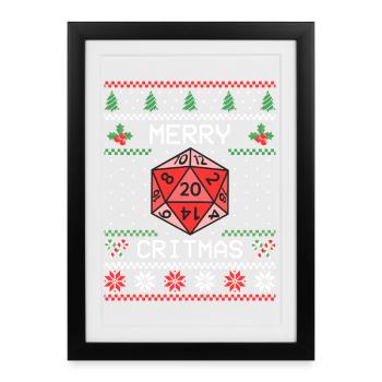 Joyeux Critmas II - Noël laid - Affiche encadrée (27 × 37 cm) - noir - Devant