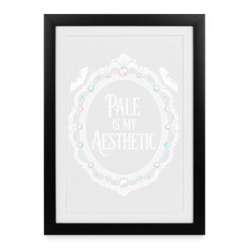 Pale Aesthetic Frame Typography - Framed poster (27 × 37 cm) - black - Front
