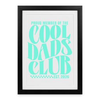 Cool Dads Club - Dad-to-be 2026 Gift - Framed poster (27 × 37 cm) - black - Front