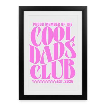 Cool Dads Club - Dad-to-be 2026 Gift - Framed poster (27 × 37 cm) - black - Front