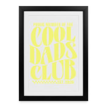 Cool Dads Club - Dad-to-be 2026 Gift - Framed poster (27 × 37 cm) - black - Front