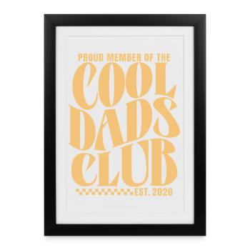 Cool Dads Club - Dad-to-be 2026 Gift - Framed poster (27 × 37 cm) - black - Front