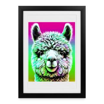 Alpaga - Affiche encadrée (27 × 37 cm) - noir - Devant