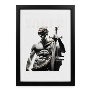 Noble David with Sword - Framed poster (27 × 37 cm) - black - Front