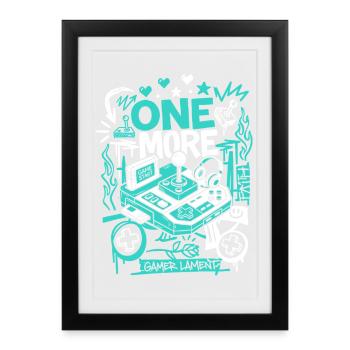 Un joueur de plus se lamente sur le jeu - Affiche encadrée (27 × 37 cm) - noir - Devant