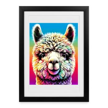 Alpaga - Affiche encadrée (27 × 37 cm) - noir - Devant