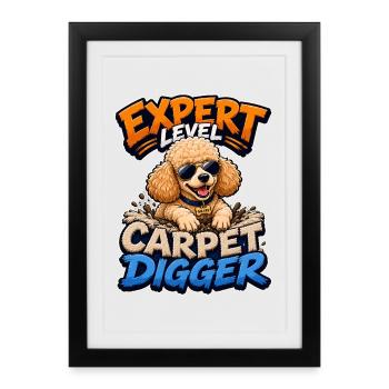 Poodle - Framed poster (27 × 37 cm) - black - Front