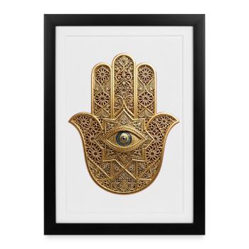 Symbol & Religion - Hand of Fatma - Framed poster (27 × 37 cm) - black - Front