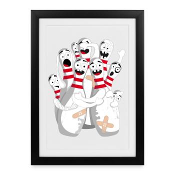 nightmare ninepins - Framed poster (27 × 37 cm) - black - Front