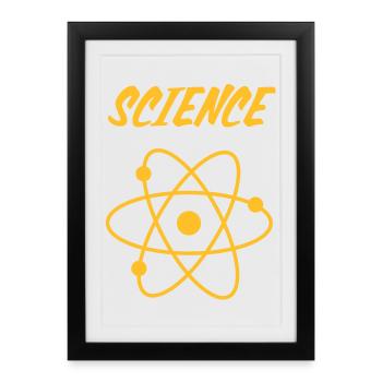 science - Framed poster (27 × 37 cm) - black - Front