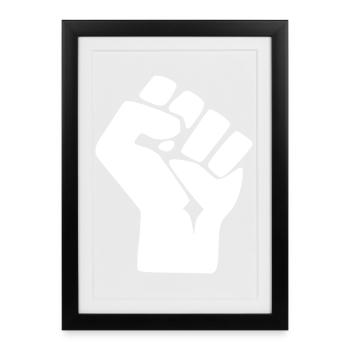 poing - Affiche encadrée (27 × 37 cm) - noir - Devant