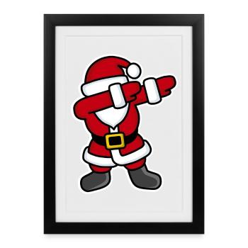Dab / dabbing / dabbing' Santa Claus - Framed poster (27 × 37 cm) - black - Front