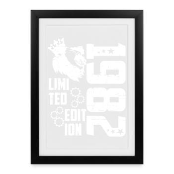 1982 Born Édition Limitée - Affiche encadrée (27 × 37 cm) - noir - Devant