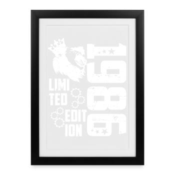 1986 Born Édition Limitée - Affiche encadrée (27 × 37 cm) - noir - Devant