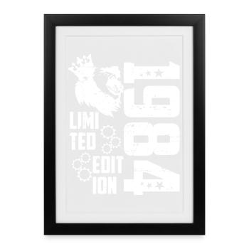 1984 Born Édition Limitée - Affiche encadrée (27 × 37 cm) - noir - Devant