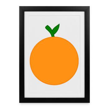Oranges Fruit Fruits Costume Carnival Carnival - Framed poster (27 × 37 cm) - black - Front