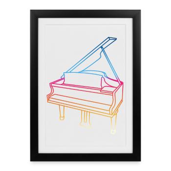Wing Drawing - Framed poster (27 × 37 cm) - black - Front