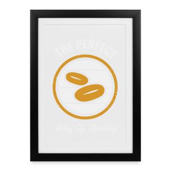 Die perfekte Denkweise: Kaffeebohnen - Affiche encadrée (27 × 37 cm) - noir - Devant
