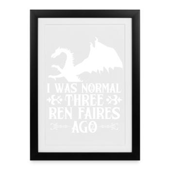 Marché médiéval - Affiche encadrée (27 × 37 cm) - noir - Devant
