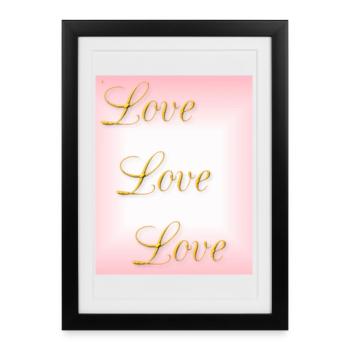 Amour - amour de soi - amour véritable - Affiche encadrée (27 × 37 cm) - noir - Devant